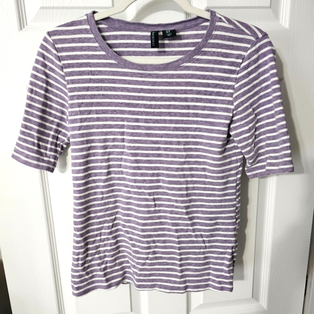 Cynthia Rowley Striped Tee Shirt - Size M - Picture 3 of 10